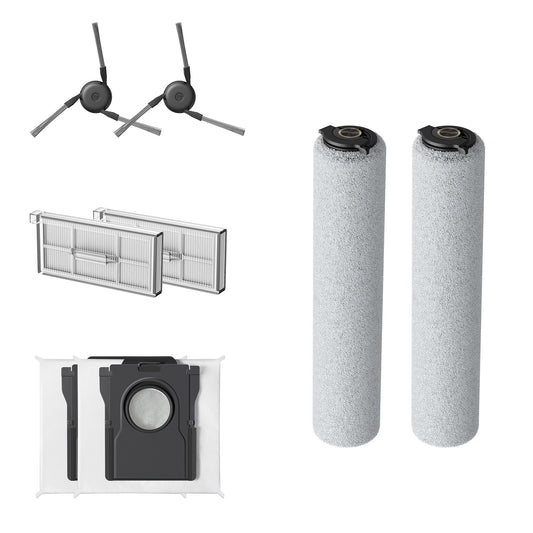 Zestaw czyszczący (2x szczotka boczna, 2x filtr, 2x worek na kurz, 2x wałek mopujący)