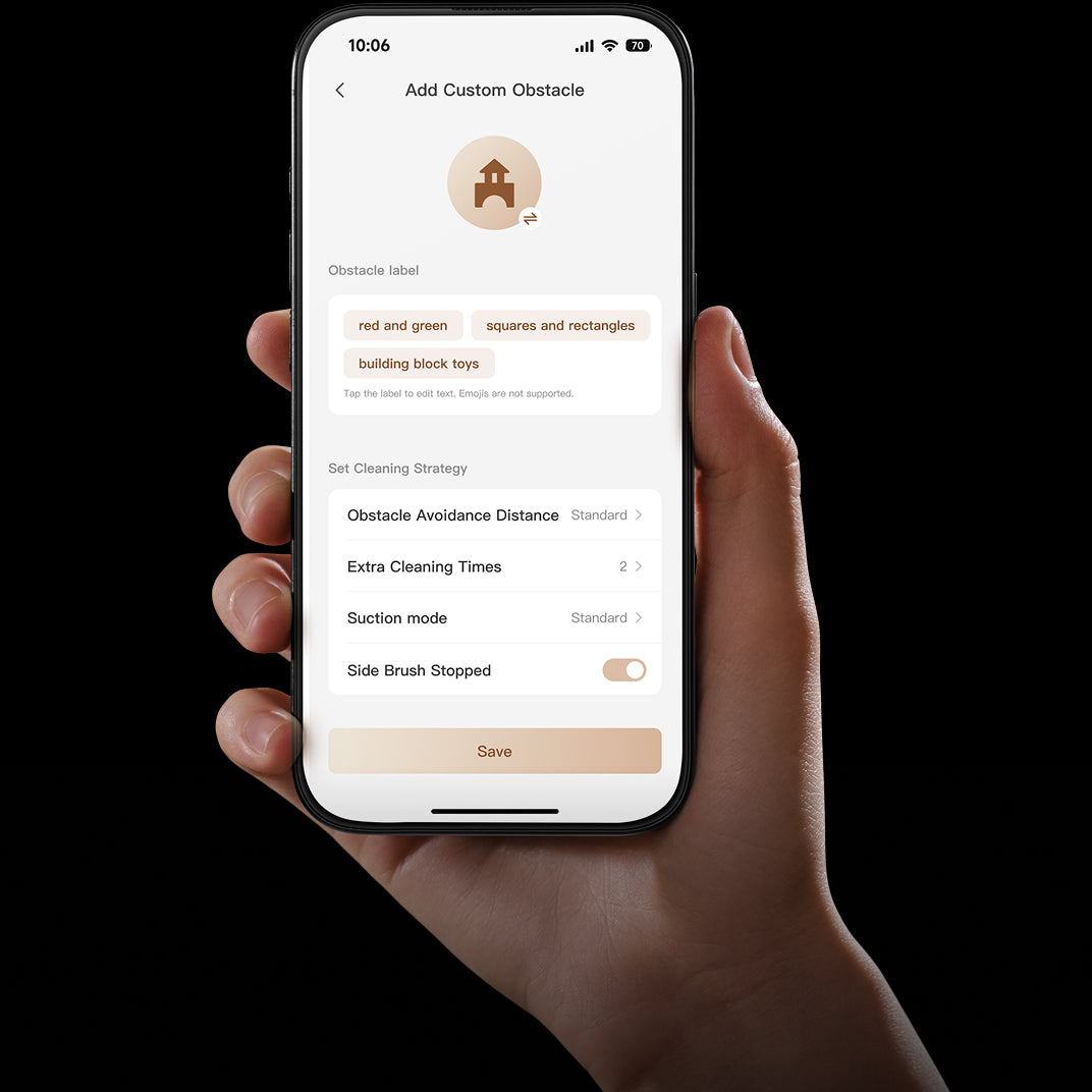 Personalizowane omijanie obiektów z poziomu aplikacji