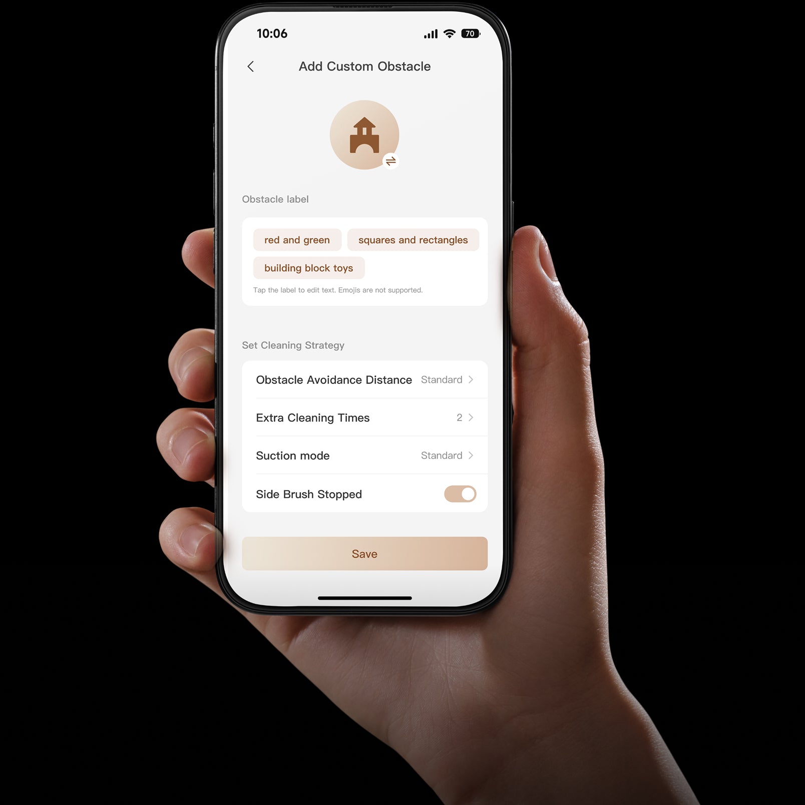 Personalizowane omijanie obiektów z poziomu aplikacji